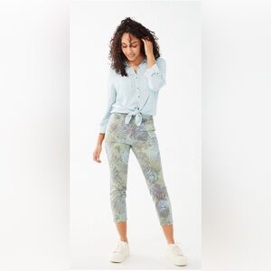 FDJ | Pull On Slim Crop Tropical Denim